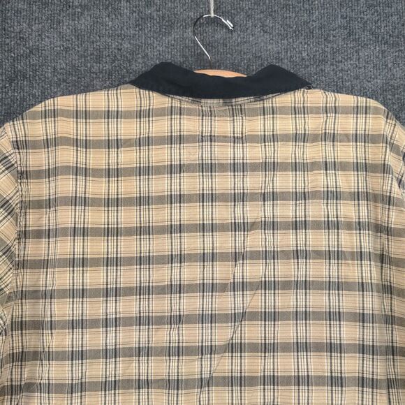 At Last & Co. Chest Pocket Button Up Shirt Womens Plus Size 18/20 Brown Plaid - Picture 6 of 11